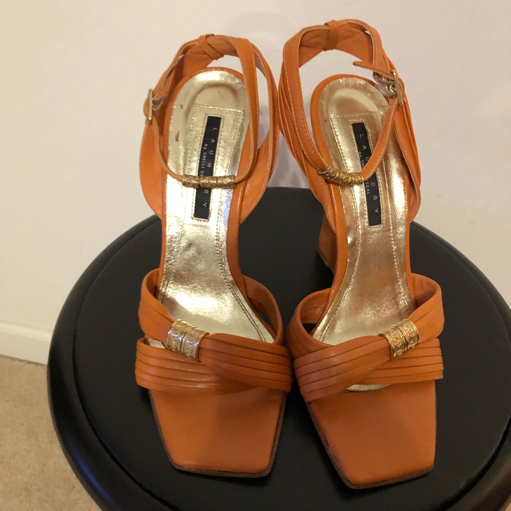 Laundry By Shelli Segal Wedge Sandal Orange Color